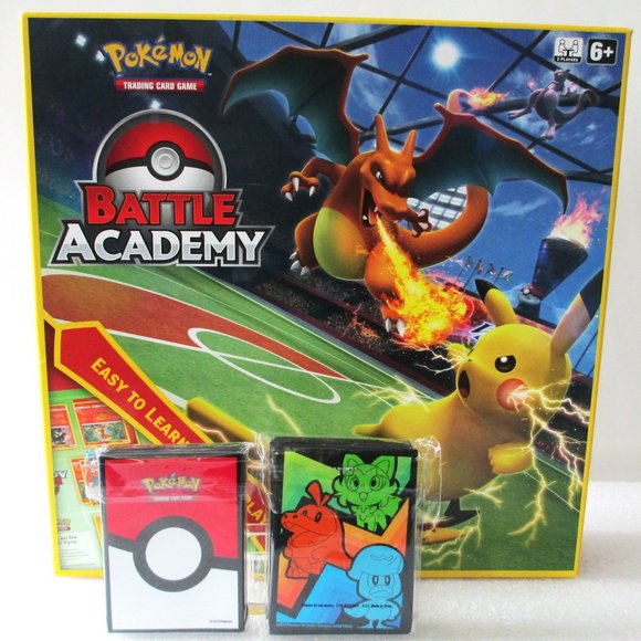 POKEMON BATTLE ACADEMY GAME BOX + BOARD + CARD SLEEVES+ - Picture 2 of 16